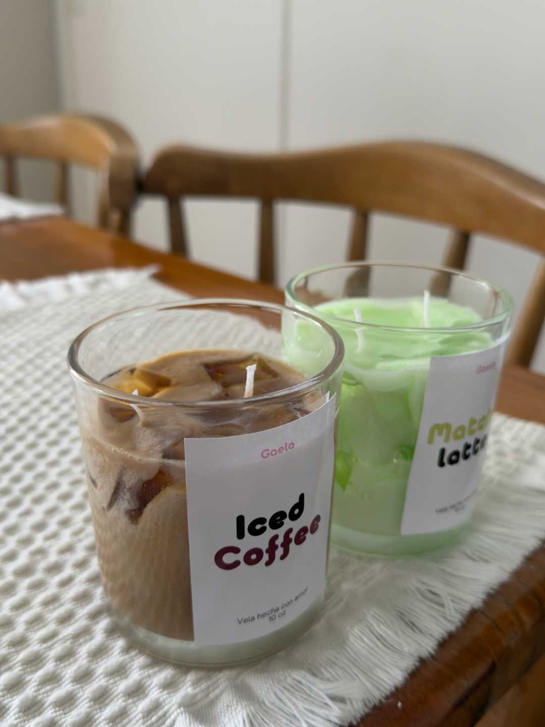 Vela inspirada en iced coffee latte 