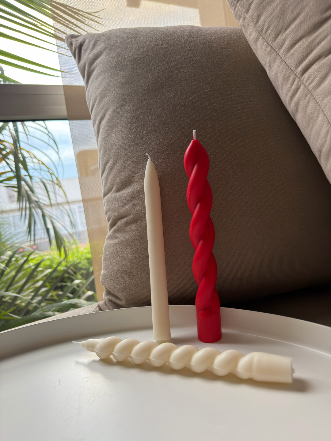 Set x3 Velas Largas Navideñas